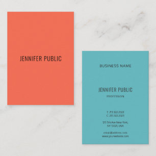 Carte De Visite Couleurs professionnelles élégantes Modèle simple 