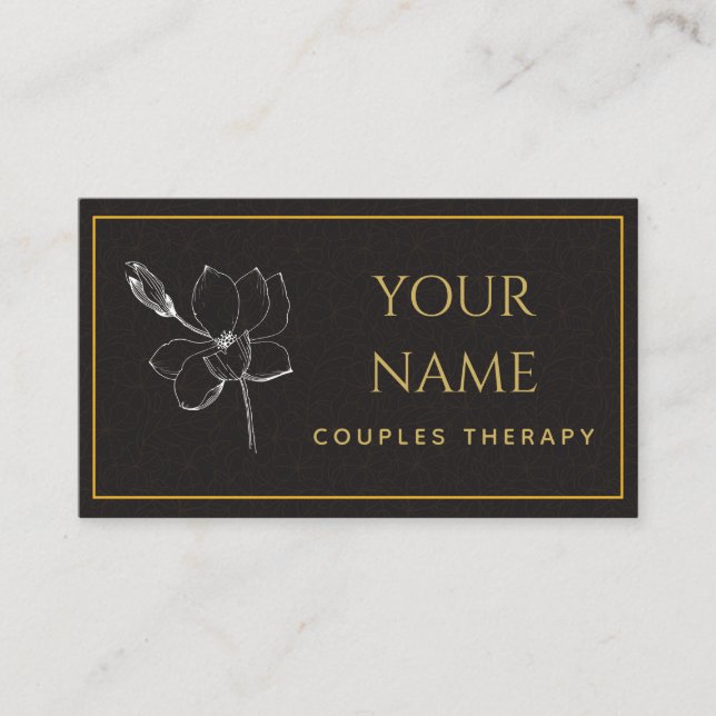Carte De Visite Counseling Drawn Nature Psychothérapeute Sombre Br (Devant)