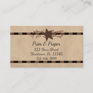 Carte de visite Country Star Et Pip Berries