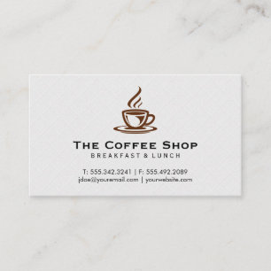 Carte De Visite Coupe de café à la vapeur