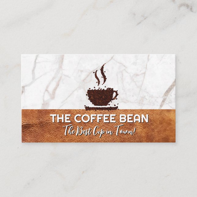 Carte De Visite Coupe de café de haricots (Devant)
