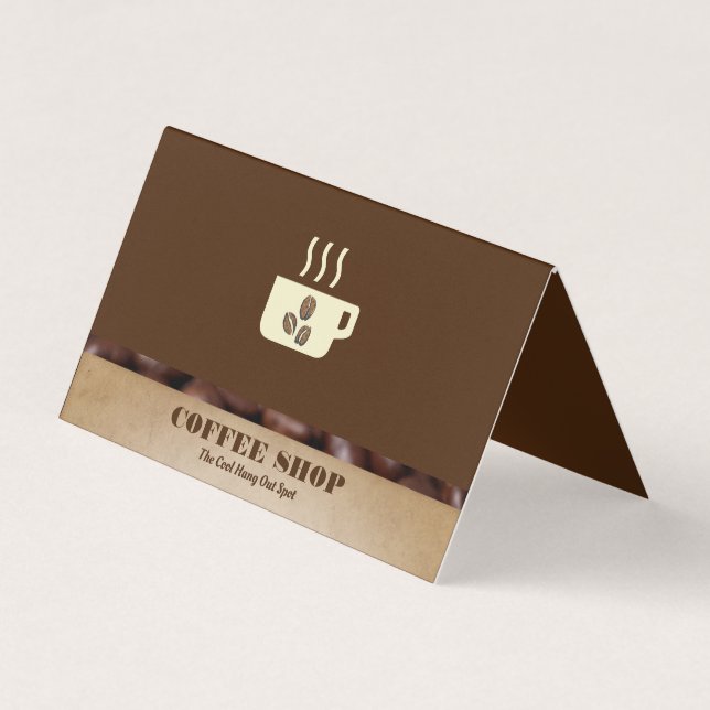 Carte De Visite Coupe de café et haricots | Barista (Devant)