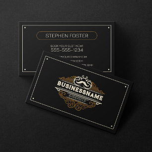 Carte De Visite Coupe de cheveux vintage en salon de coiffure barb