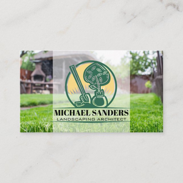 Carte De Visite Couper l'herbe en Jardin | Paysagère (Devant)