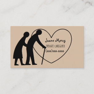 Carte De Visite Couple Aîné Imprimer Cute Aiguille Privée