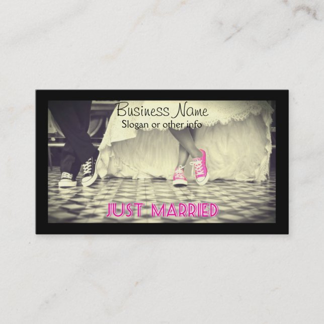 Carte De Visite Couple mariage dans un style rétro Cinties Diner (Devant)