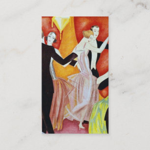 Carte De Visite Couples de danse Art déco dans un bal des années 1