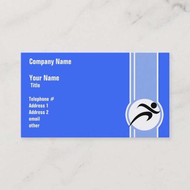 Carte De Visite Courant bleu (Devant)