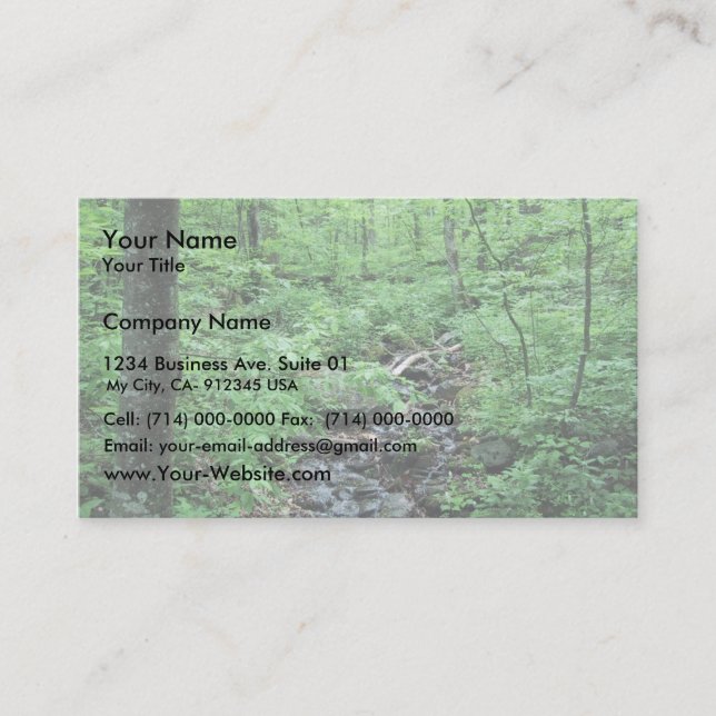 Carte De Visite Courant fonctionnant par la gorge de Forrest (Devant)