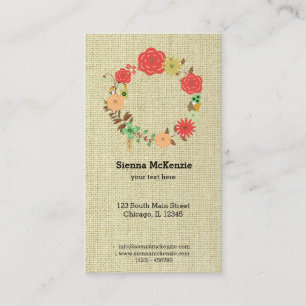 Carte De Visite Courbe de fleurs