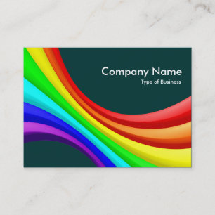 Carte De Visite Courbe de spectre 3d - Vert foncé 003333