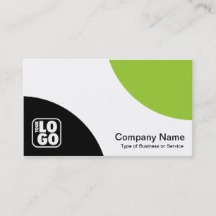 Carte De Visite Courbes alternatives - Noir et Martien Vert