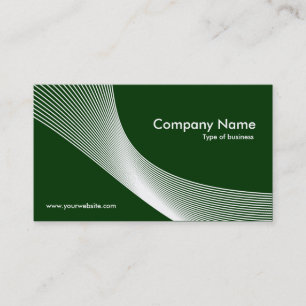 Carte De Visite Courbes - Blanc sur Vert foncé 003300