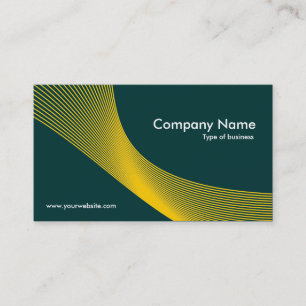 Carte De Visite Courbes - orange sur vert foncé 003333