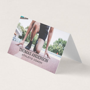 Carte De Visite Coureur sur la piste