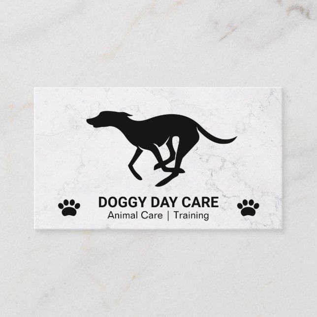 Carte De Visite Courir un chien | Services animaux (Devant)