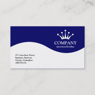 Carte De Visite Couronne à demi onde - bleu-foncé
