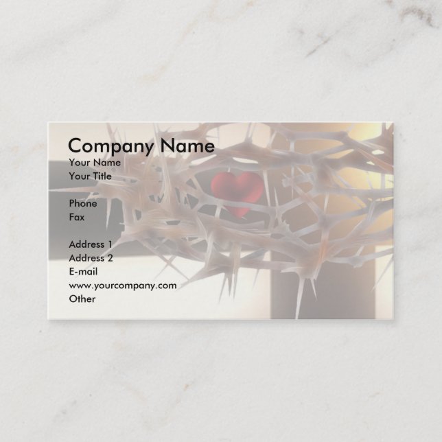 Carte De Visite Couronne d'épines (Devant)