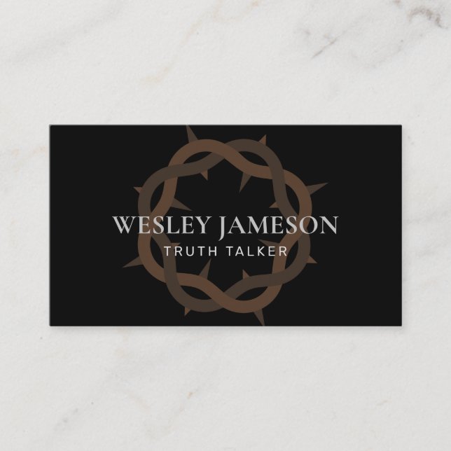 Carte De Visite Couronne d'épines (Devant)