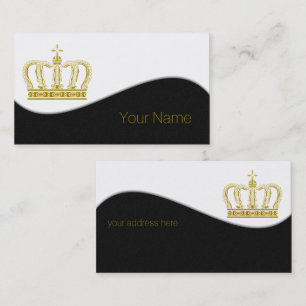 Carte De Visite Couronne d'or - luxe royal