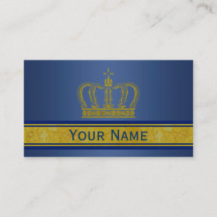 Carte De Visite Couronne d'or + votre texte et votre arrière - pl