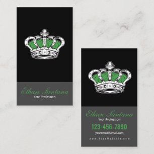 Carte De Visite Couronne - Vert