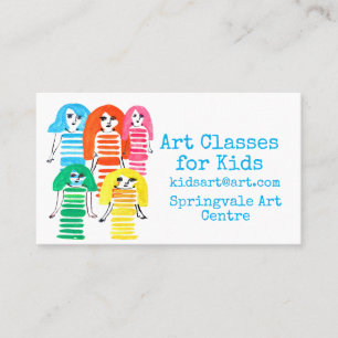 Carte De Visite Cours d'art pour enfants gens d'affaires avec arc-