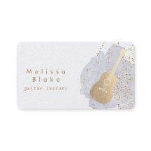 cours de guitare bleu aquarelle