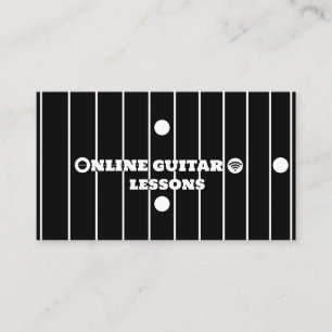Carte De Visite Cours de Guitare en Ligne Professeur de Musique su