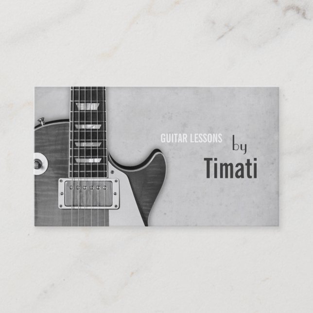 Carte De Visite Cours de guitare, musique , instructeur d'instrume (Devant)