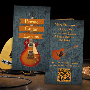 Carte De Visite Cours de Guitare Privés