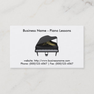 Carte de visite : Cours de piano