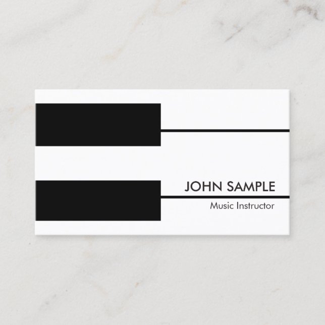 Carte De Visite Cours de piano de musique instructeur professionne (Devant)