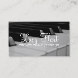Carte De Visite Cours de piano privé, instructeur de musique