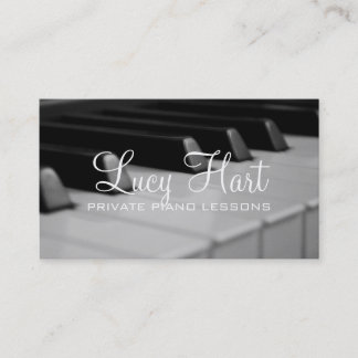 Carte De Visite Cours de piano privé, instructeur de musique