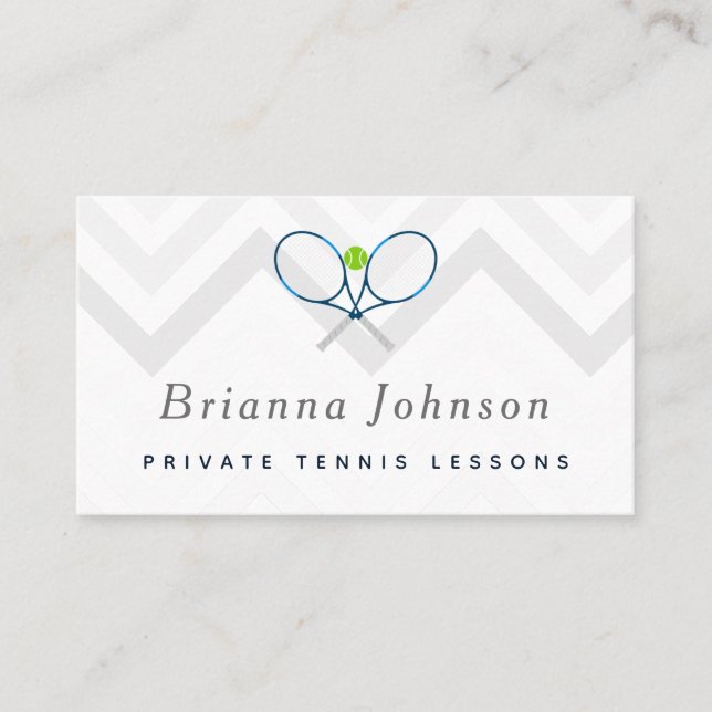 Carte De Visite Cours de tennis Coach privé Sports Médias sociaux (Devant)
