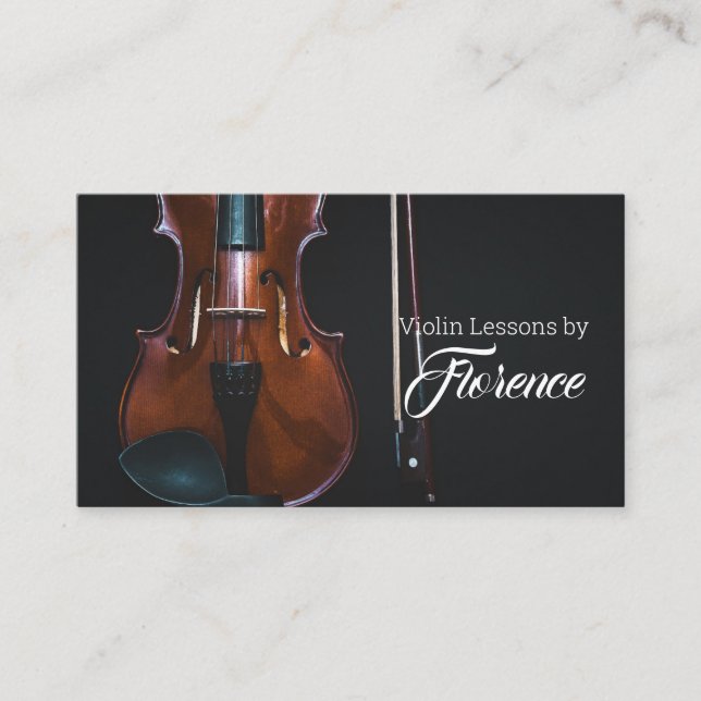 Carte De Visite Cours de violon Professeur de musique (Devant)