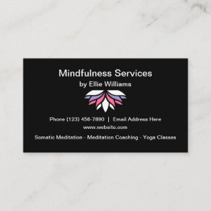 Carte De Visite Cours De Yoga Et D'Esprit