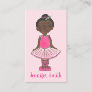 Carte De Visite Cours d'instructeur de danse de ballet rose