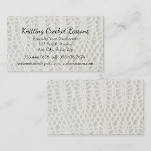 Carte De Visite Cours tricot et Crochet Instructor Voiture d'affai