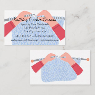 Carte De Visite Cours tricot et Crochet Instructor Voiture d'affai