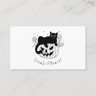 Carte De Visite Course de chat d'automne Halloween