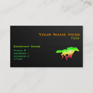 Carte De Visite Course de chevaux lisse