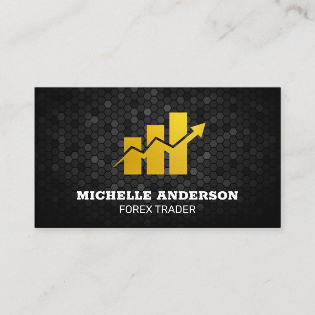 Carte De Visite Courtier en actions | Finance | Graphique (Devant)