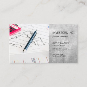 Carte De Visite Courtier en actions Investissements Financier