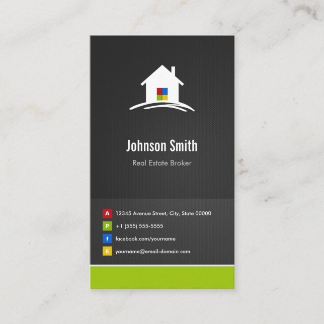 Carte De Visite Courtier immobilier - Premium Creative Innovative (Devant)