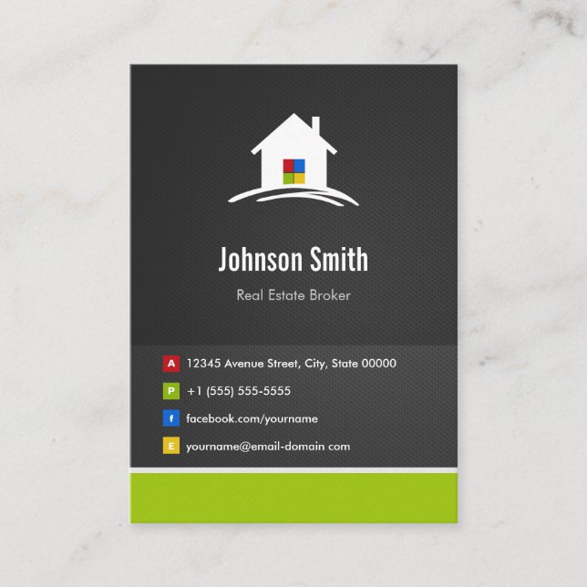 Carte De Visite Courtier immobilier - Premium Creative Innovative (Devant)