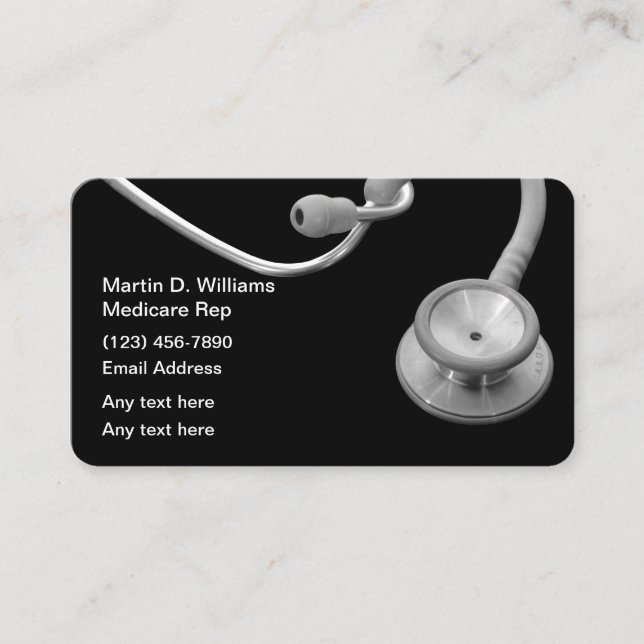 Carte De Visite Courtier Médicale d'assurance maladie (Devant)