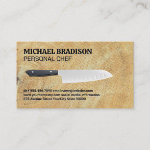 Carte De Visite Couteau de cuisine Bloc de coupe
