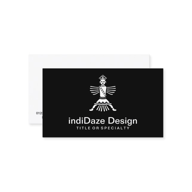 Carte De Visite couteau turquoise (Devant/Arrière en situation)